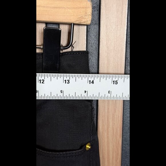 Frame Jeans 27 Womens Black Le High Straight Noir Frayed Hem High Waist Stretch - Picture 3 of 8